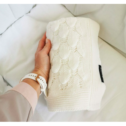 Openwork knit blanket bamboo for baby - Coconut Lullalove