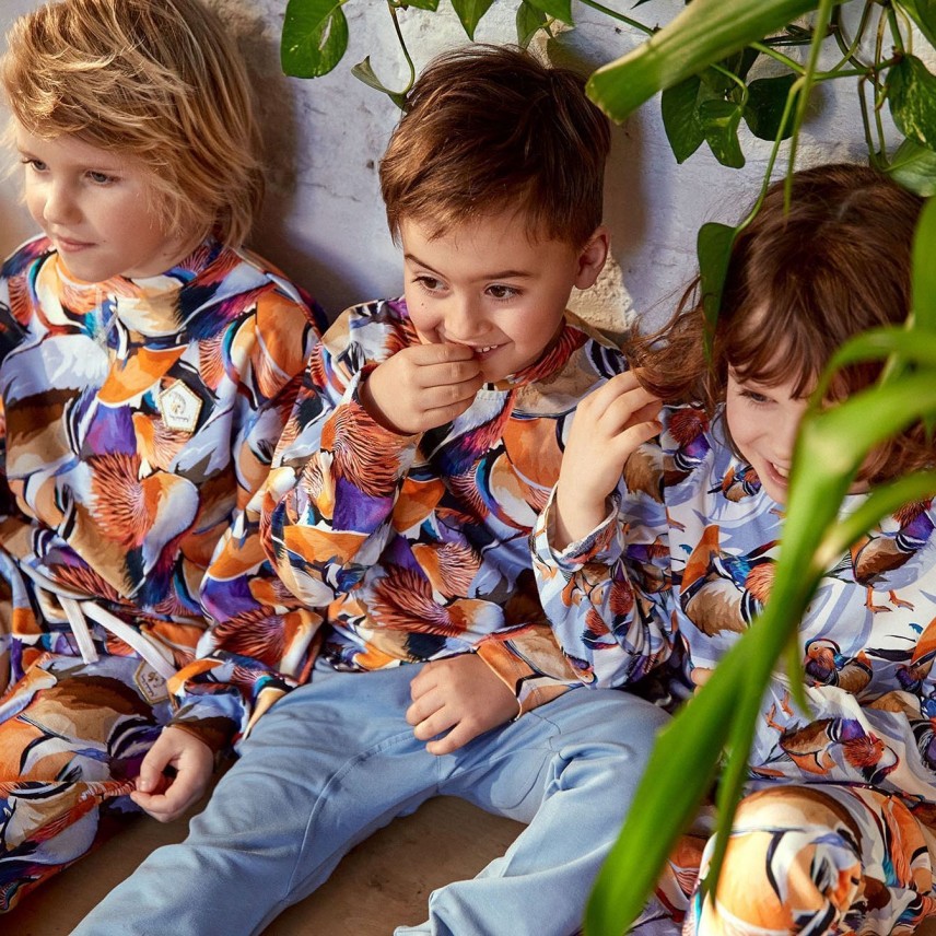 Hey Popinjay! Hoodie with zip organic cotton for boys