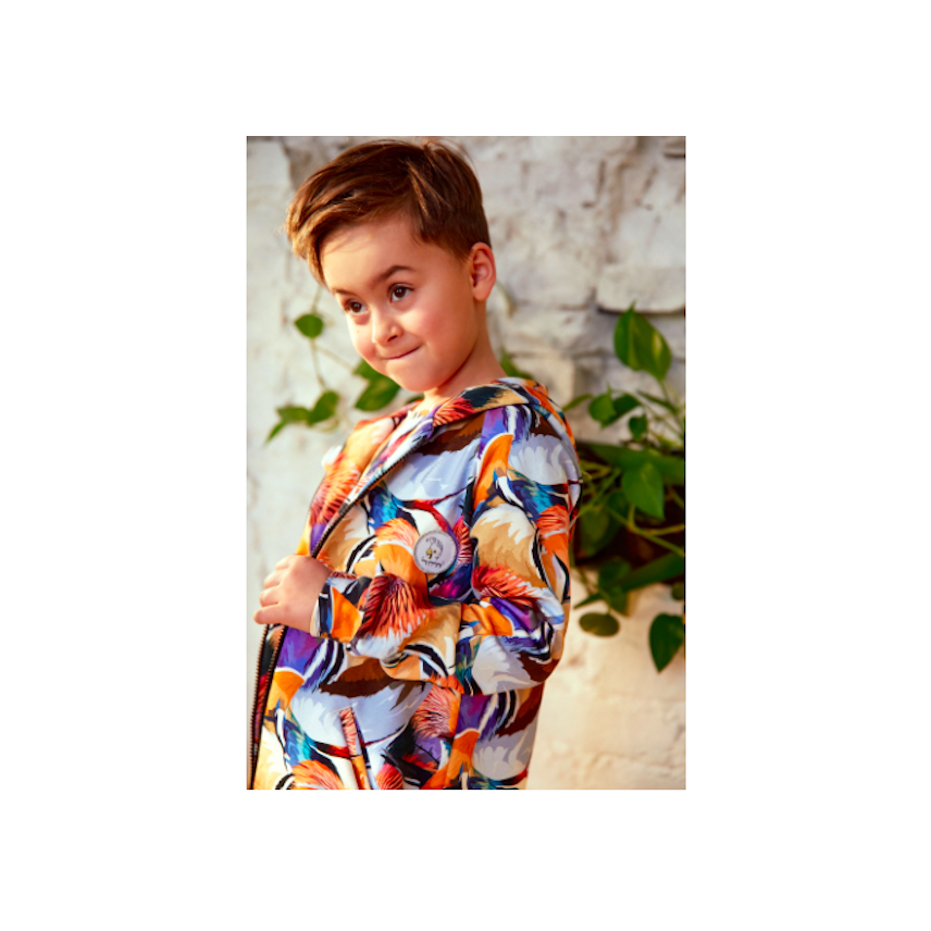 Hey Popinjay! Hoodie with zip organic cotton for boys