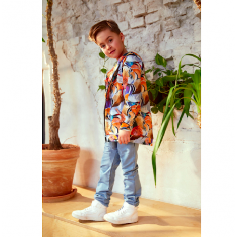 Hey Popinjay! Sweat zippé à capuche en coton bio pour garçon Hey Popinjay! Sweat zippé à capuche en coton bio pour garçon