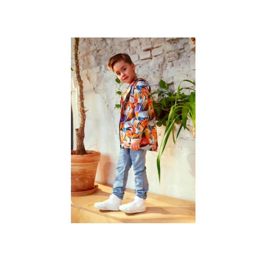 Hey Popinjay! Sweat zippé à capuche en coton bio pour garçon Hey Popinjay! Sweat zippé à capuche en coton bio pour garçon