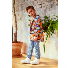 Hey Popinjay! Sweat zippé à capuche en coton bio pour garçon Hey Popinjay! Sweat zippé à capuche en coton bio pour garçon