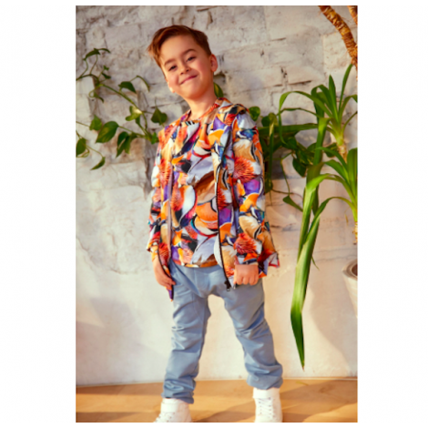 Hey Popinjay! Sweat zippé à capuche en coton bio pour garçon Hey Popinjay! Sweat zippé à capuche en coton bio pour garçon