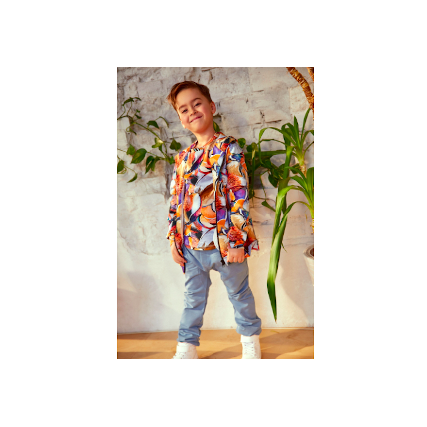 Hey Popinjay! Hoodie with zip organic cotton for boys