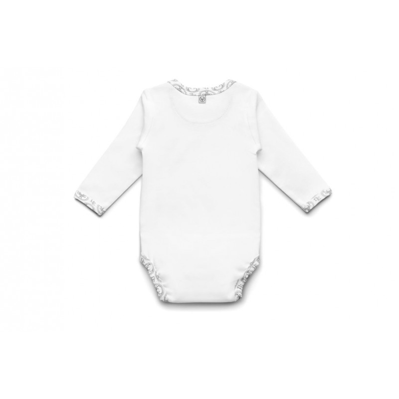Langarm-Bodysuit - Weiß