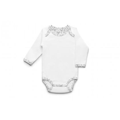 Langarm-Bodysuit - Weiß