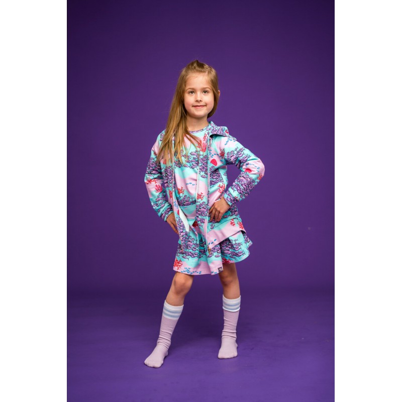 Rock mit Leggings - Pinke Schule von Fischen