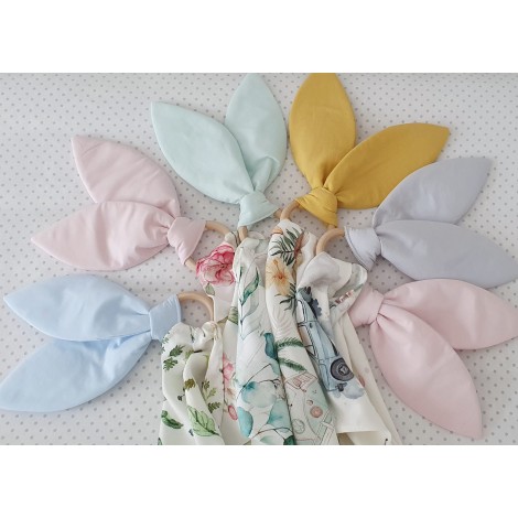 Soft toy-teether Bunny - Eucalyptus Soft toy-teether Bunny - Eucalyptus