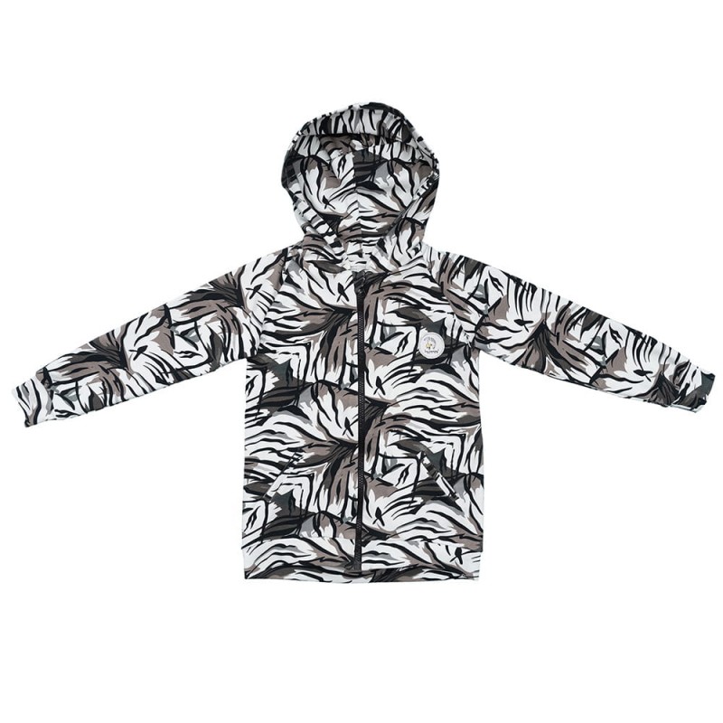 Hoodie mit Reißverschluss - Tiger monochrom