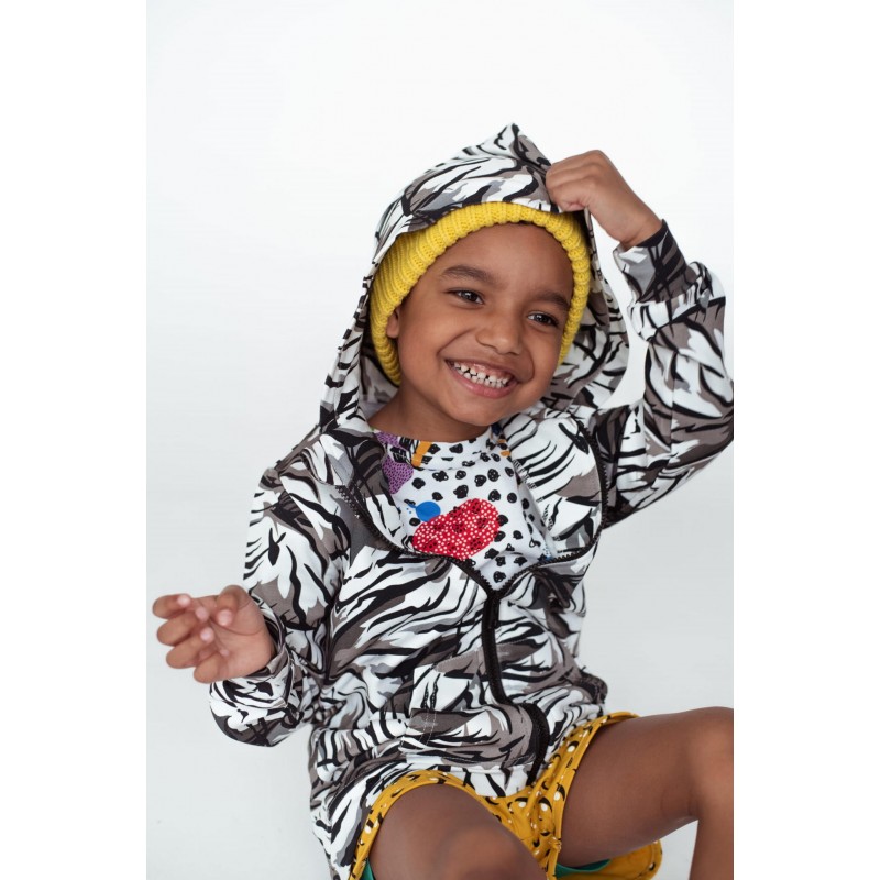 Hey Popinjay! Hoodie with zip organic cotton for boys