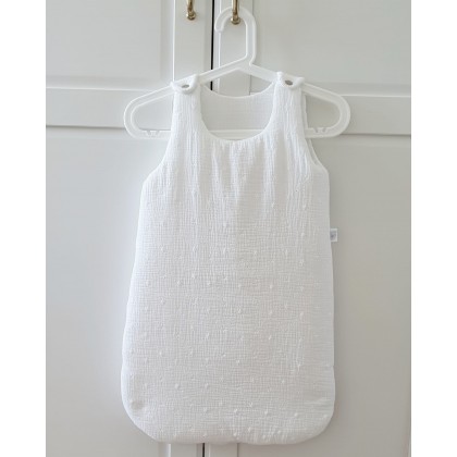 Sleeping bag muslin - Embroidered flowers ecru