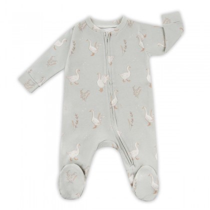 Romper / Pyjama - Glückliche Gänse Olivgrün