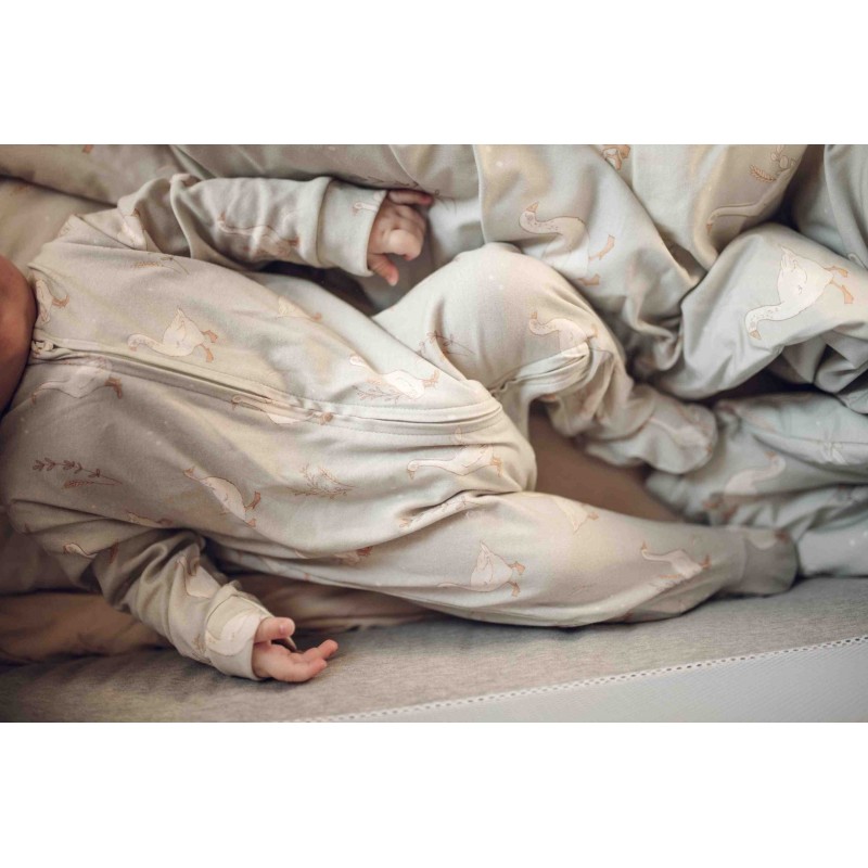 Romper / Pyjama - Glückliche Gänse Olivgrün