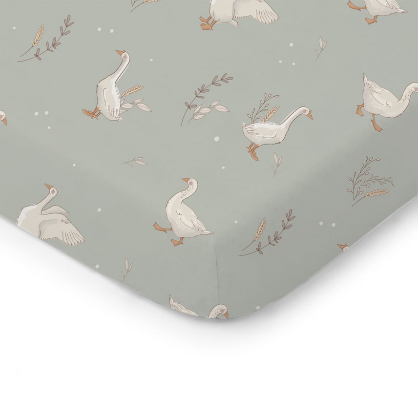Bedsheet 120x60cm - Happy Goose Olive Bedsheet 120x60cm - Happy Goose Olive