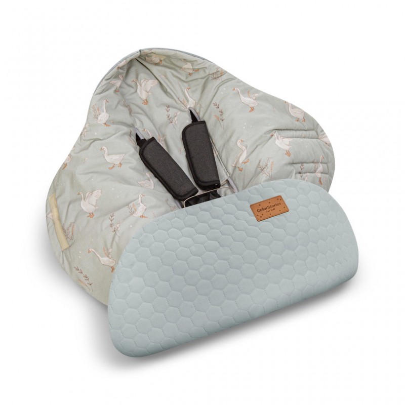 Car seat blanket 3in1 - Happy Geese Olive