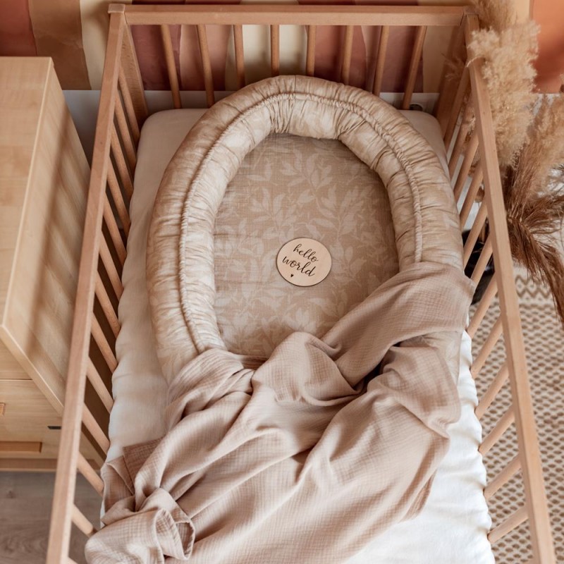Baby Nest / Kokon 2in1 - Musselin Beige Mantulien