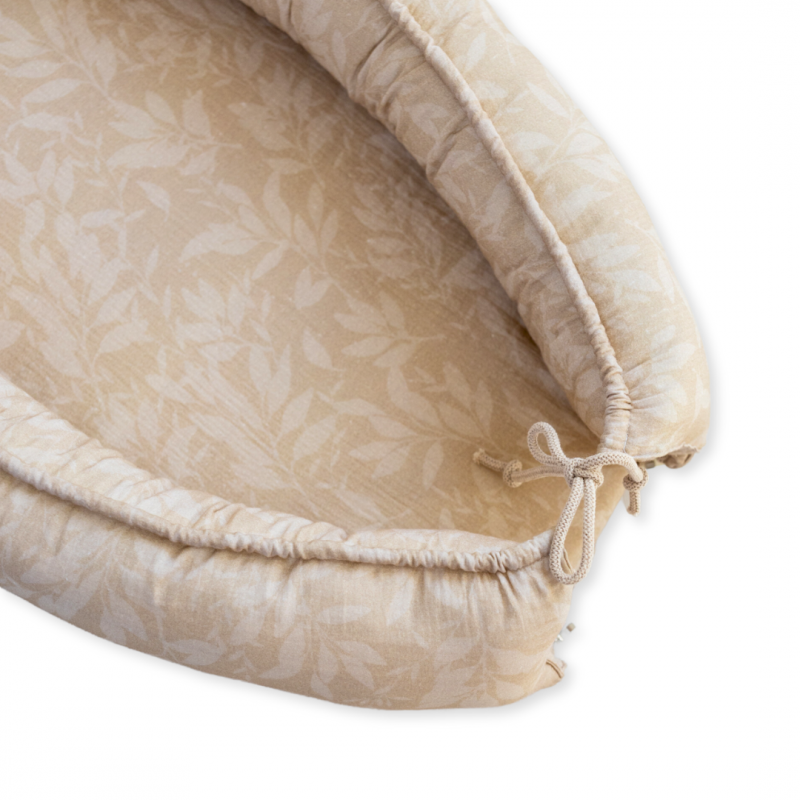 Baby Nest / Kokon 2in1 - Musselin Beige Mantulien