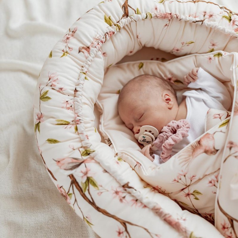 Baby Nest / Kokon 2in1, doppelseitig - Ankunft der Vögel