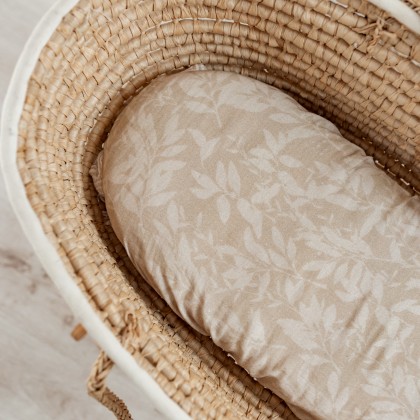 Bettlaken für Kinderbett, Kinderwagen oder Moseskorb - Musselin Beige Mantulien
