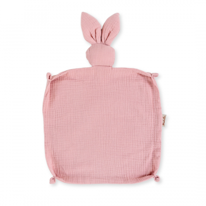 Doudou aus Musselin - Hase Rosa
