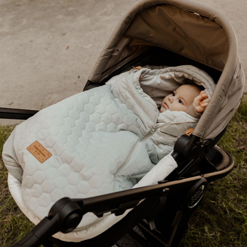 Fußsack für Kinderwagen 3in1 - Happy Geese Olive