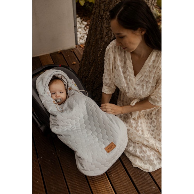 Fußsack für Kinderwagen 3in1 - Happy Geese Olive