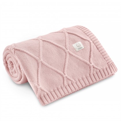 Cotton blanket Diamonds - Powder Pink