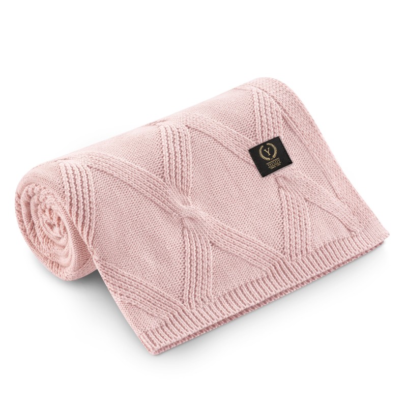 Bamboo blanket Maroco - Powder Pink