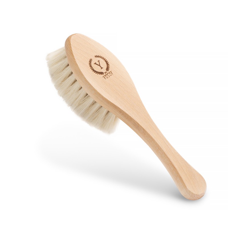 Hair brush for baby - goat bristle