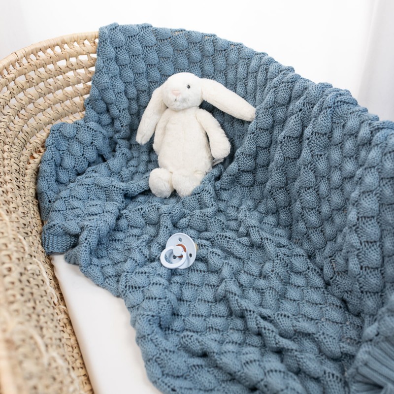 Bamboo blanket Fema - Ocean Blue