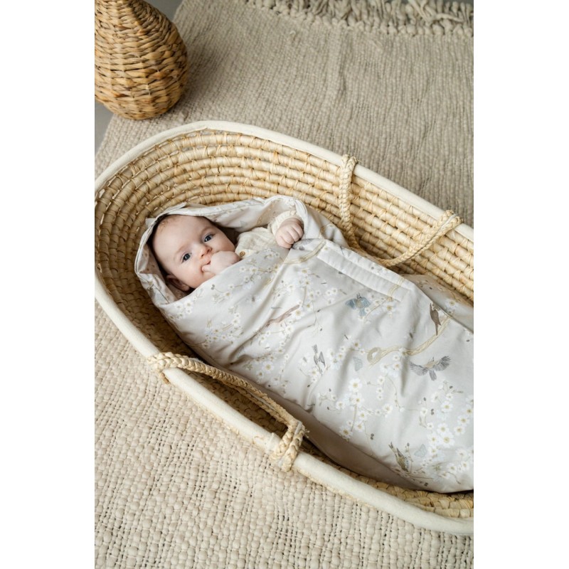 Spring/summer car seat swaddle - Birdsong