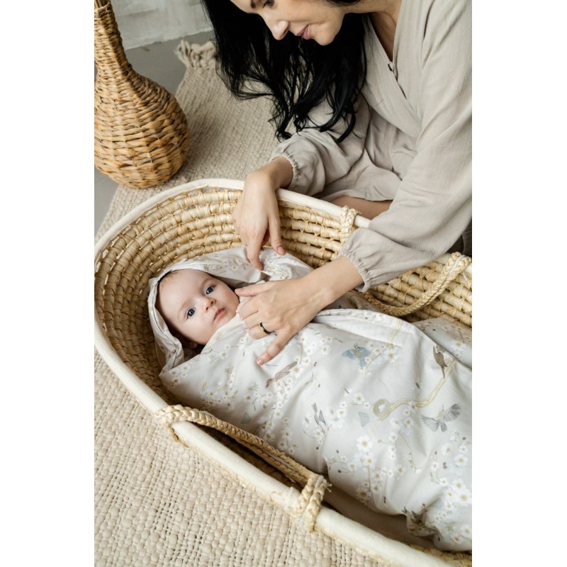 Spring/summer car seat swaddle - Birdsong