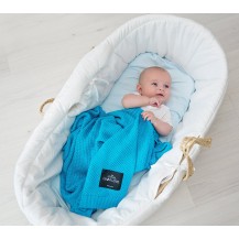 Couverture Bambou pour bebe - Turquoise Lullalove Couverture Bambou pour bebe - Turquoise Lullalove