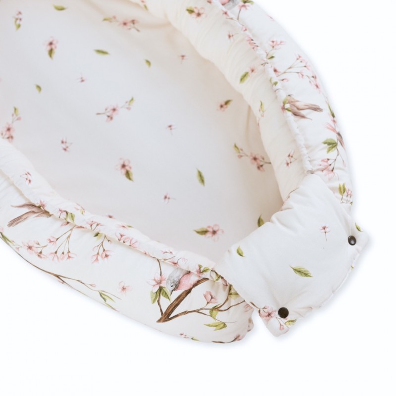 Baby Nest / Kokon 2in1, doppelseitig - Ankunft der Vögel