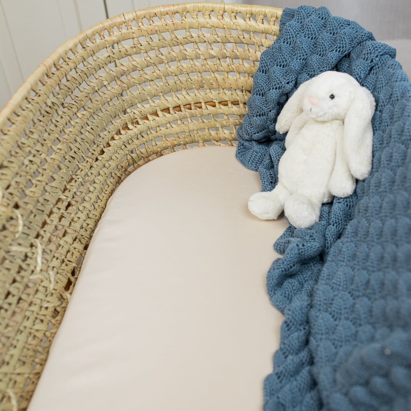 Bettlaken für das Kinderbett, den Kinderwagen oder die Wiege - Beige