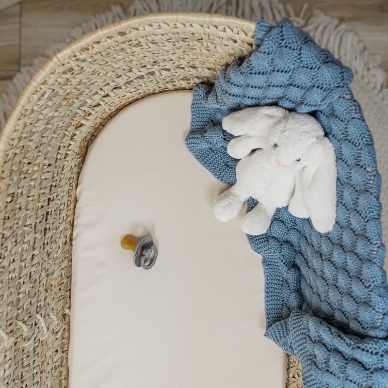 Bettlaken für das Kinderbett, den Kinderwagen oder die Wiege - Beige