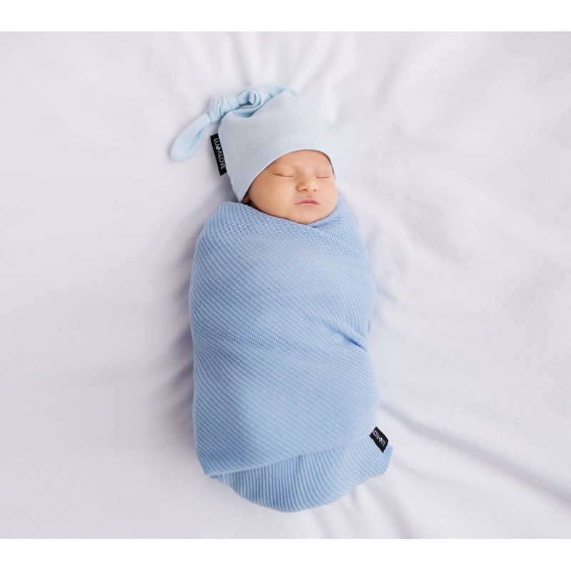 Light bamboo blanket - Blue