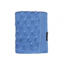 Openwork knit bamboo blanket for baby - Sapphire Lullalove Openwork knit bamboo blanket for baby - Sapphire Lullalove