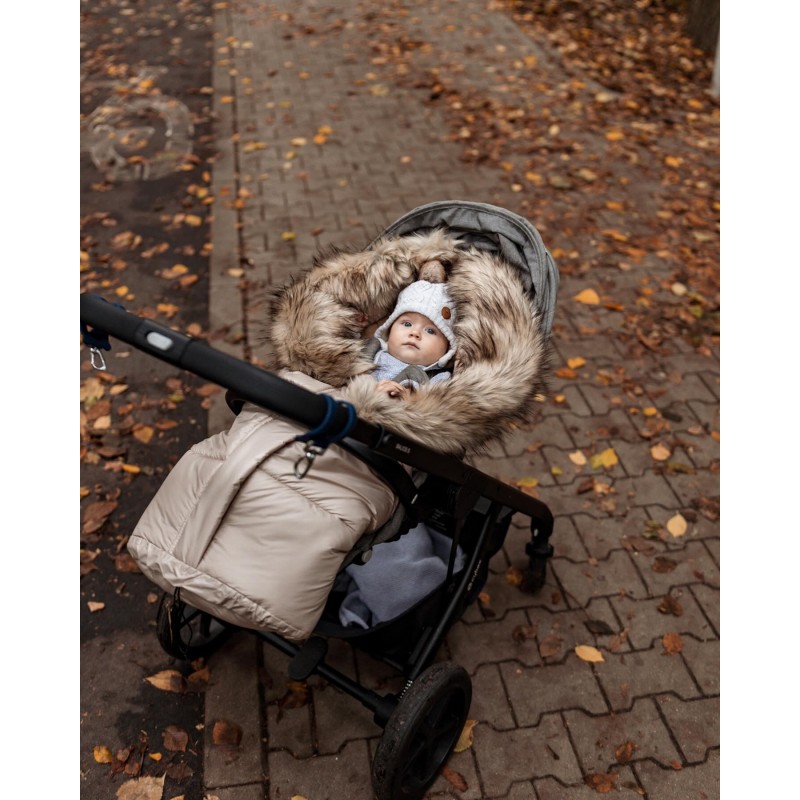 Fußsack für Kinderwagen 3in1 wasserdicht - Grau