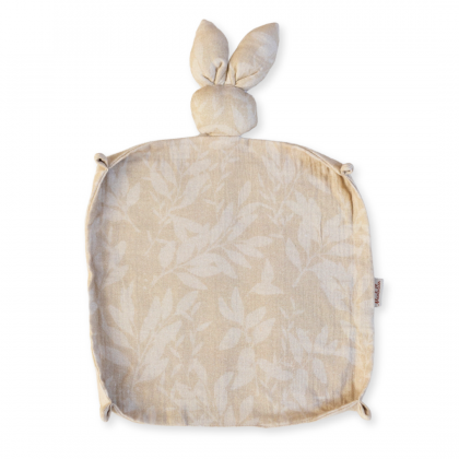 Doudou en mousseline - Lapin Beige Mantulien