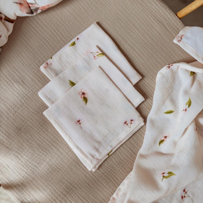 Set of 3 bamboo cloth - Arrival of Birds