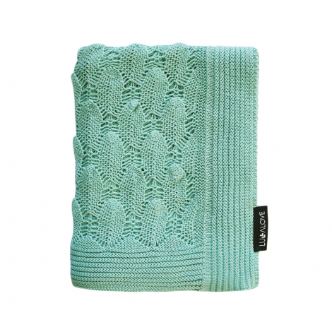 Couverture ajourée bambou pour bebe - Sauge Lullalove Couverture ajourée bambou pour bebe - Sauge Lullalove
