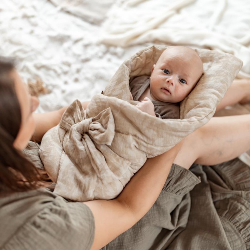 Babytragetuch - Musselin Beige Mantulien