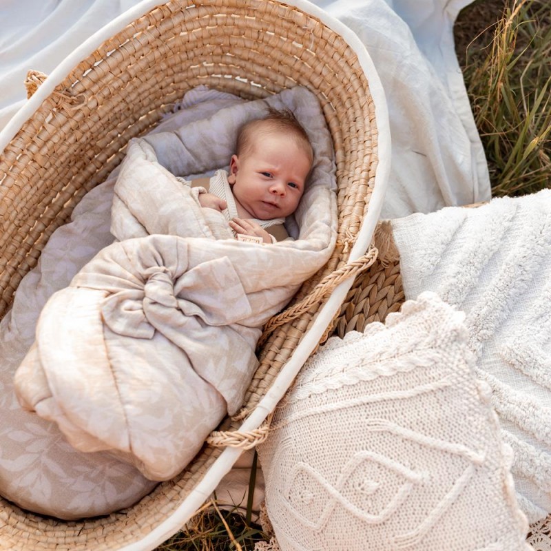 Babytragetuch - Musselin Beige Mantulien