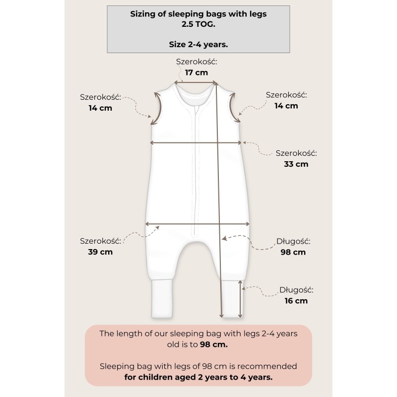 Schlafsack mit Beinen - Kleines Orange