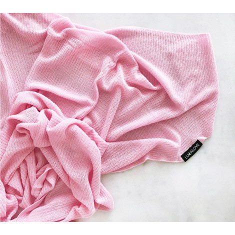 Couverture légère bambou pour bebe - Rose Lullalove Couverture légère bambou pour bebe - Rose Lullalove
