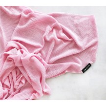 Couverture légère bambou pour bebe - Rose Lullalove Couverture légère bambou pour bebe - Rose Lullalove