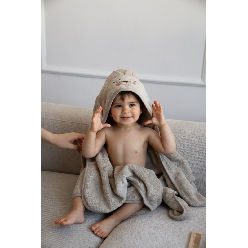 Towel with hood Cat - Cappuccino