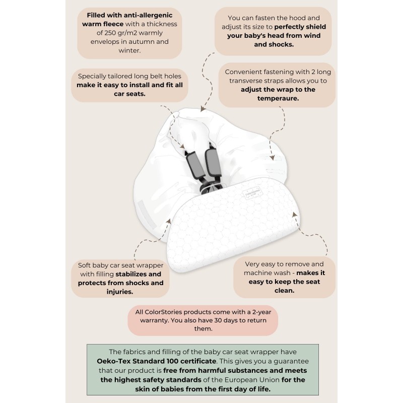 Car seat blanket 3in1 - Birdsong