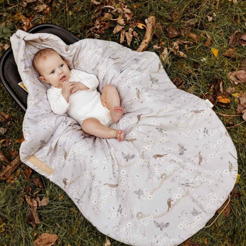 Car seat blanket 3in1 - Birdsong